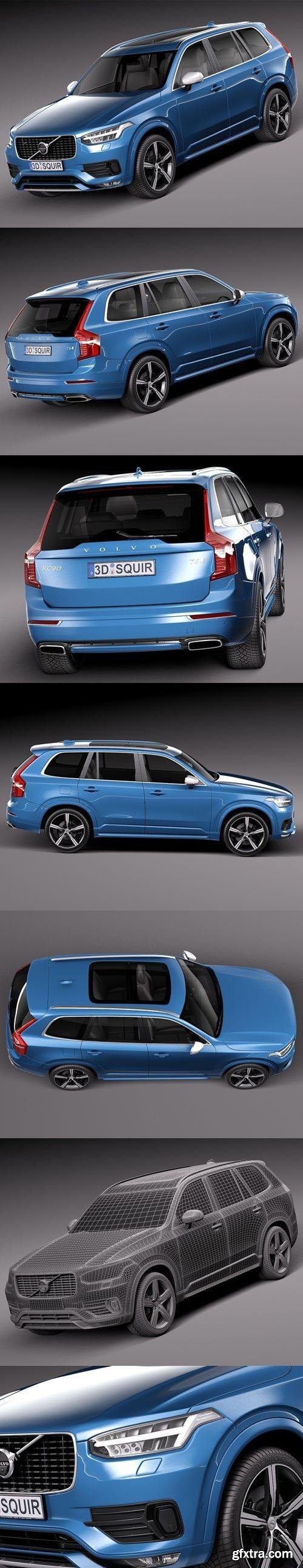 Volvo XC90 R-design 2015 3D Model