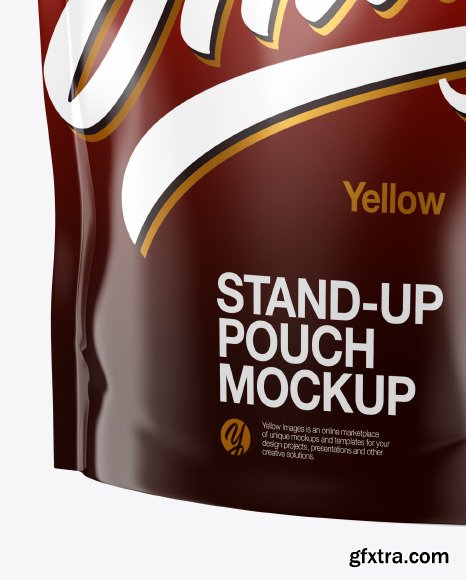 Glossy Stand-Up Pouch Mockup 48091