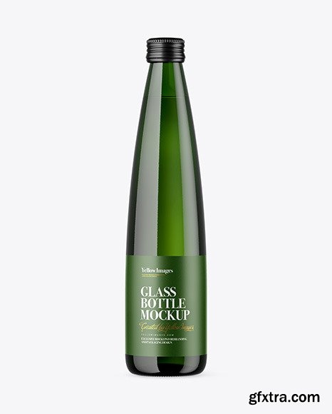 Green Glass Bottle Mockup 48096