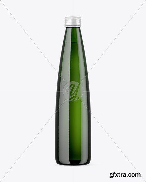 Green Glass Bottle Mockup 48096