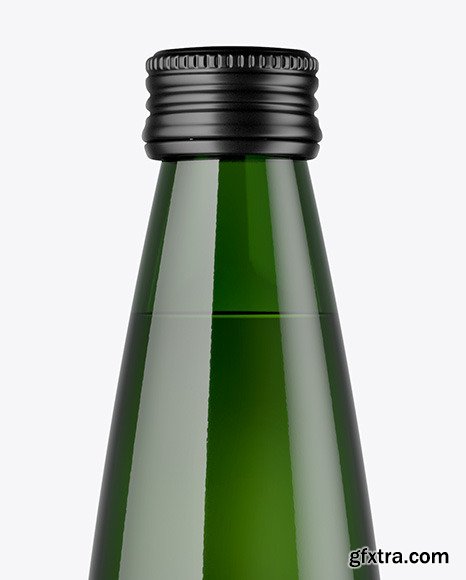 Green Glass Bottle Mockup 48096