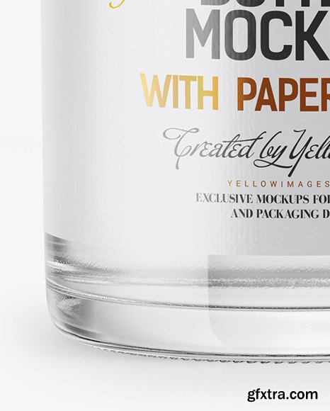 Clear Glass Vodka Bottle Mockup 47847