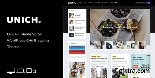 ThemeForest - Unich v1.4 - Infinite Scroll WordPress Blogging Food Recipes Theme - 22868472