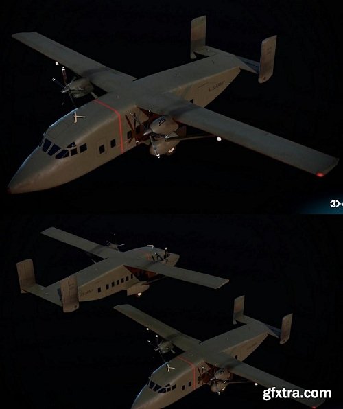 Short C-23 Sherpa 3D Model