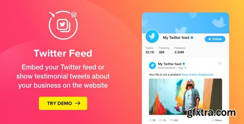 CodeCanyon - Twitter Feed v1.3.0 - WordPress Twitter Plugin - 22951909