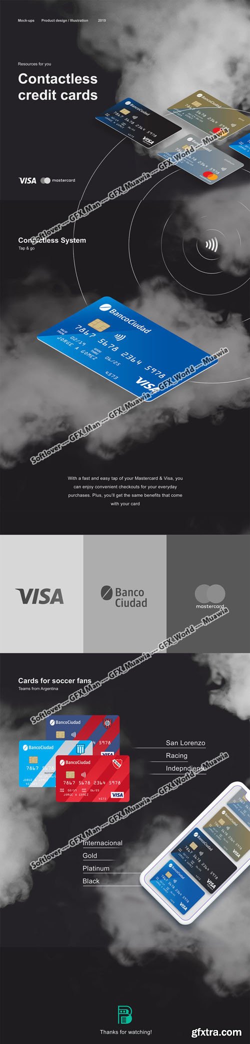 Credit Cards Mockups in Vector