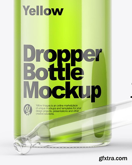 Opened Clear Dropper Bottle Mockup 48131