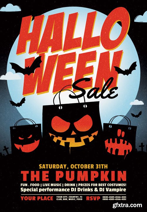 Halloween sale - Premium flyer psd template