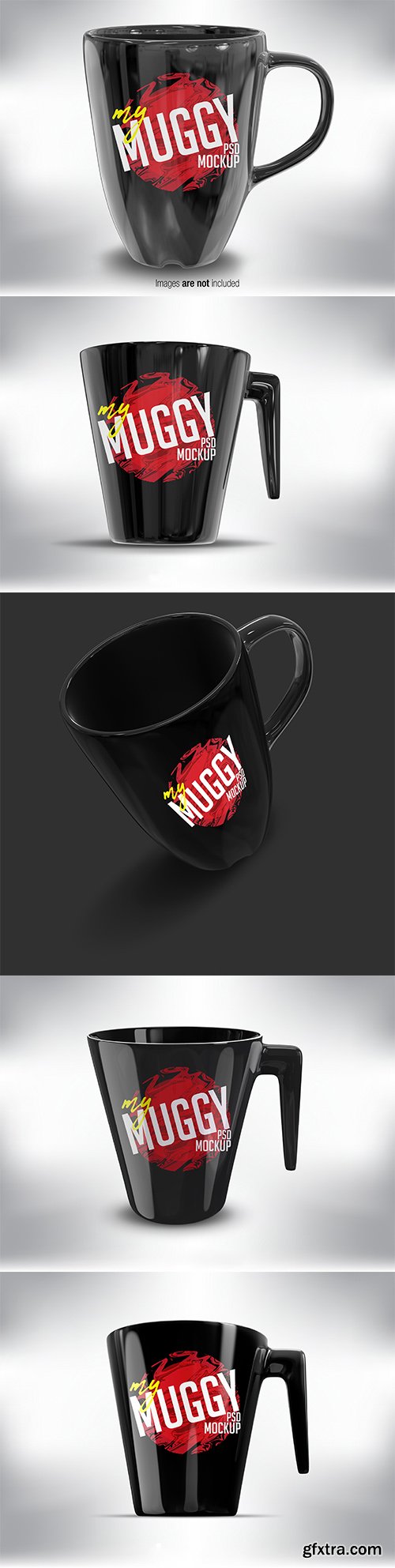 Black Mug Mock up PSD Pack