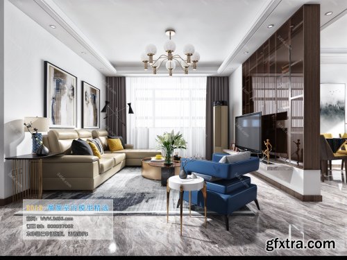 Modern Style Livingroom Interior Scene 23 (2019)