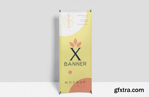 Realistic X-Banner Mockups