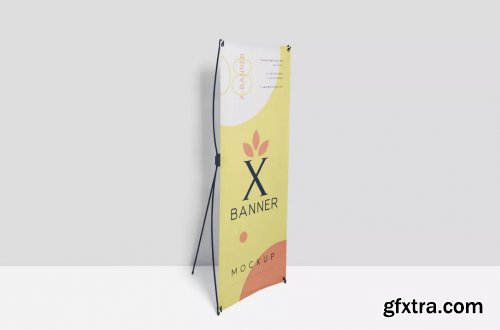 Realistic X-Banner Mockups