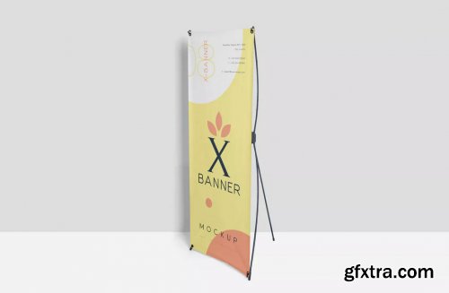 Realistic X-Banner Mockups