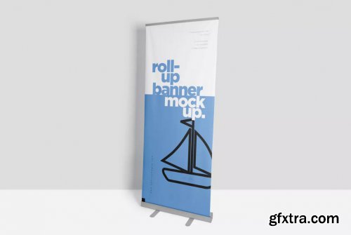 Roll-up Banner Mockup PSD