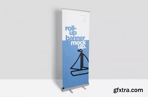 Roll-up Banner Mockup PSD