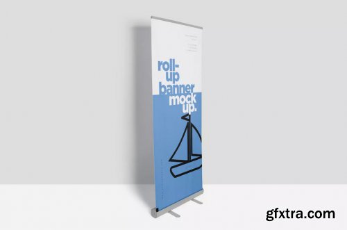 Roll-up Banner Mockup PSD