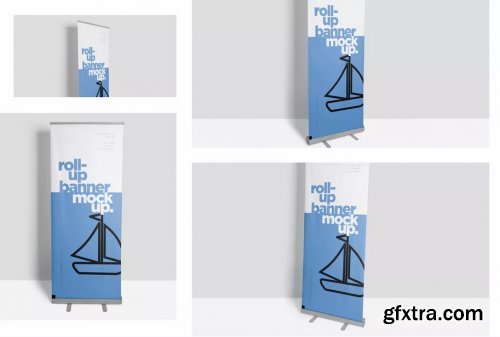 Roll-up Banner Mockup PSD