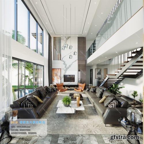 Modern Style Livingroom Interior Scene 25 (2019)