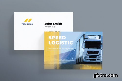 CreativeMarket - Trucking Logistics Business Card 3987147