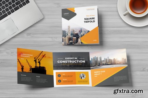 Corporate Business Square Trifold Brochure