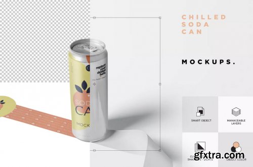 Chilled Soda Can Mockups