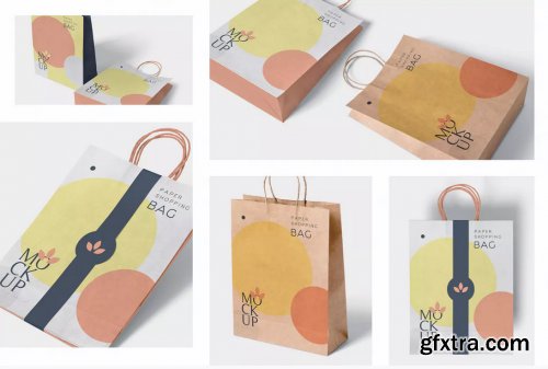 5 Paper Shopping Bag Mockups