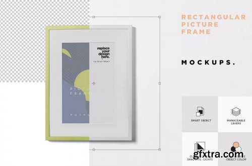 5 Rectangular Picture Frame Mockup