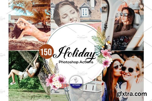 CreativeMarket - 150 Holiday Photoshop Actions Vol2 3937608