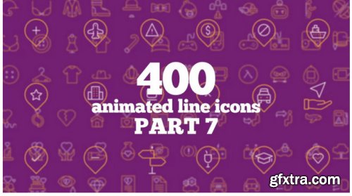 400 Animated Line Icons (Part 7) - After Effects 262540