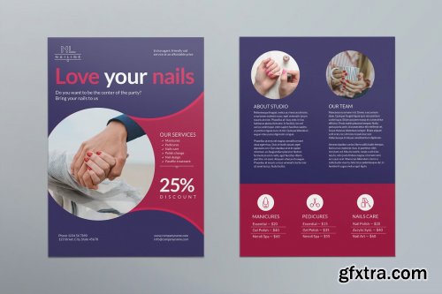 CreativeMarket - Nail Studio Flyer 3998056