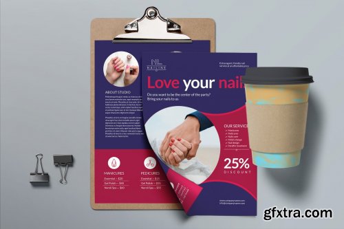 CreativeMarket - Nail Studio Flyer 3998056