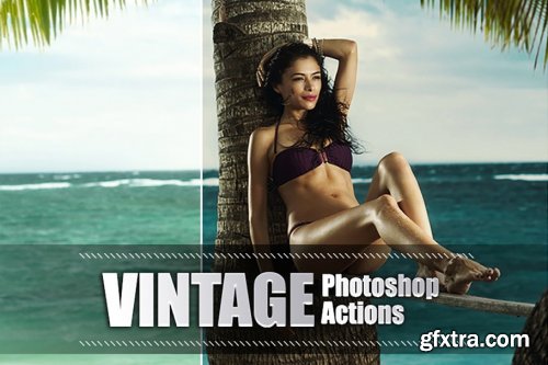 CreativeMarket - 40 Vintage Photoshop Actions 3941798