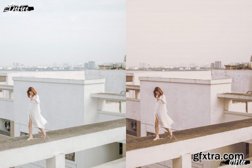 5 Vanilla Cream Desktop Lightroom Presets and ACR preset, clean warm LUts 