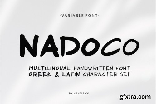 Nadoco Variable Handwritten Font