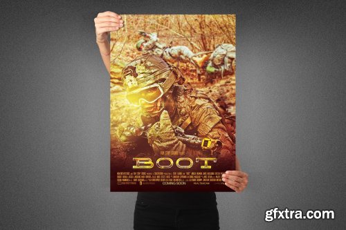 CreativeMarket - Boot Movie Poster Template 3991113