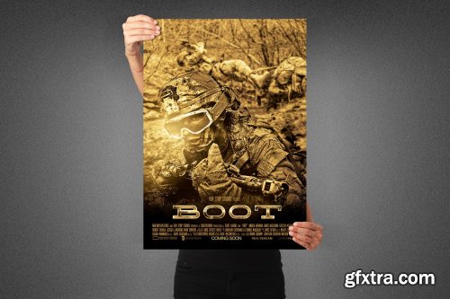 CreativeMarket - Boot Movie Poster Template 3991113