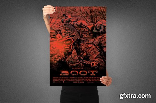 CreativeMarket - Boot Movie Poster Template 3991113