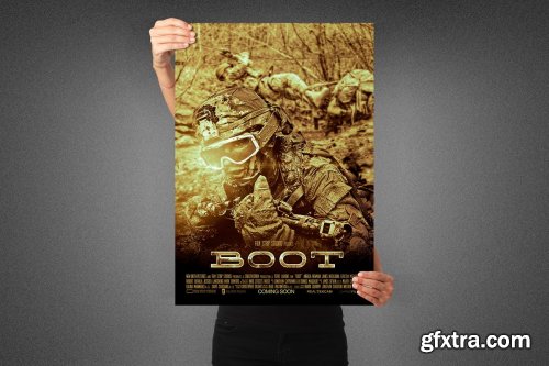 CreativeMarket - Boot Movie Poster Template 3991113