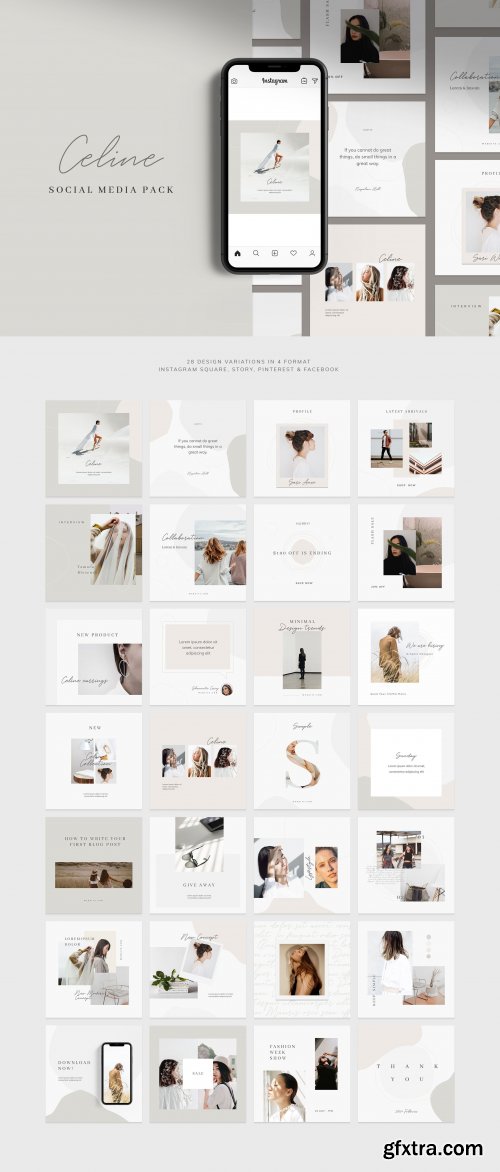 CreativeMarket - Celine Social Media Pack 3888773