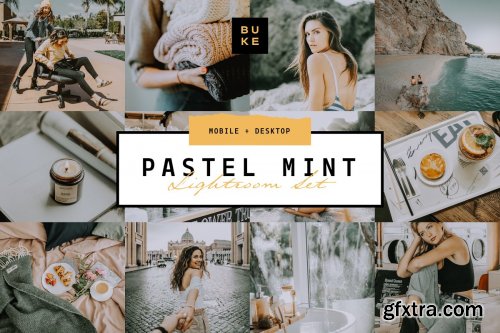 CreativeMarket - Pastel Mint 4 Lightroom Preset Pack 3957670