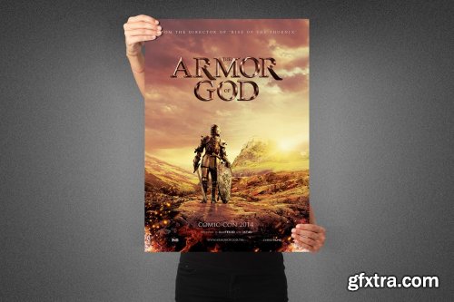 CreativeMarket - Armor of God Movie Poster Template 3990697