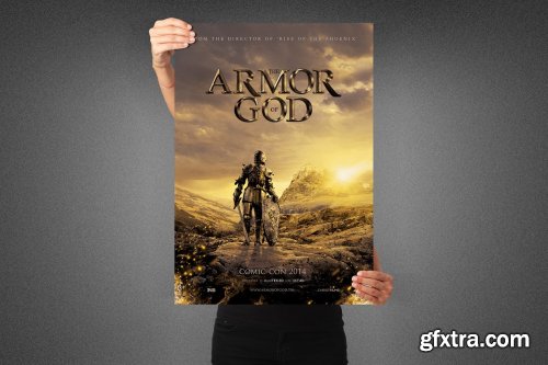 CreativeMarket - Armor of God Movie Poster Template 3990697