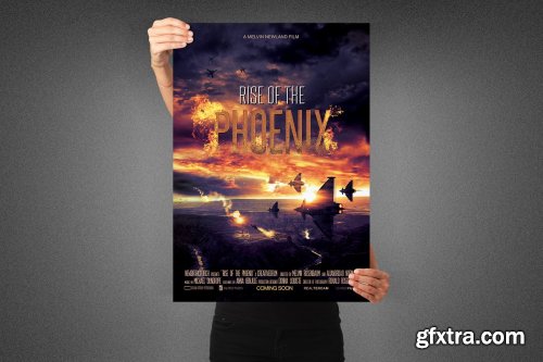 CreativeMarket - Rise of the Phoenix Movie Poster 3987362