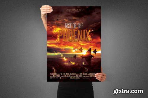 CreativeMarket - Rise of the Phoenix Movie Poster 3987362