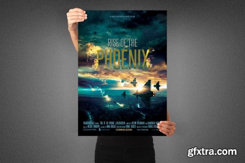 CreativeMarket - Rise of the Phoenix Movie Poster 3987362