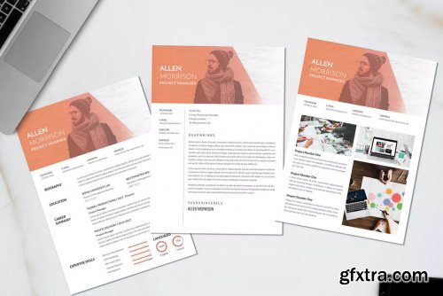 Project Manager Creative CV Resume Vol. 63