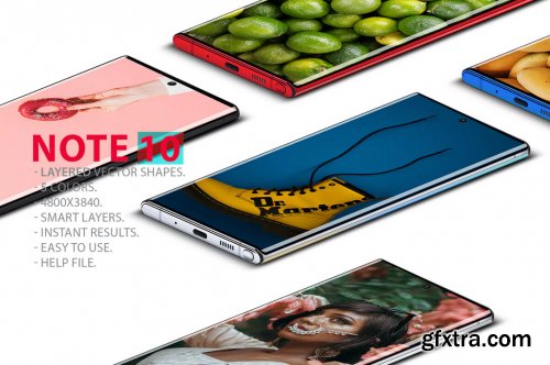 Note 10 Layered PSD MockUps