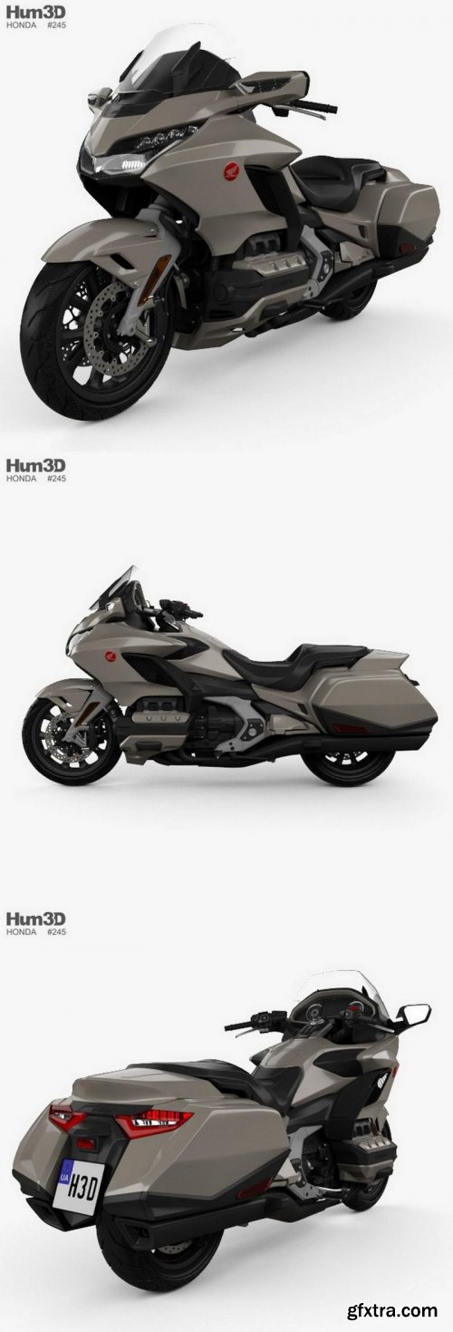 Honda GL 1800 Gold Wing 2018 3D Model