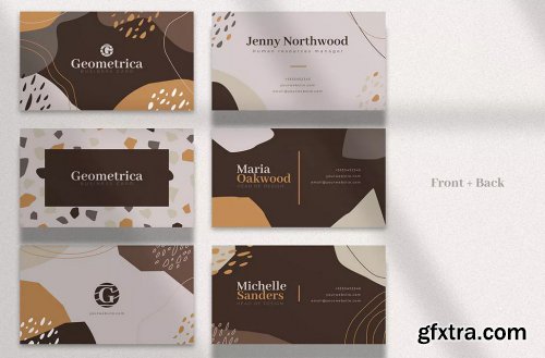 6 Abstract Business Card Templates 