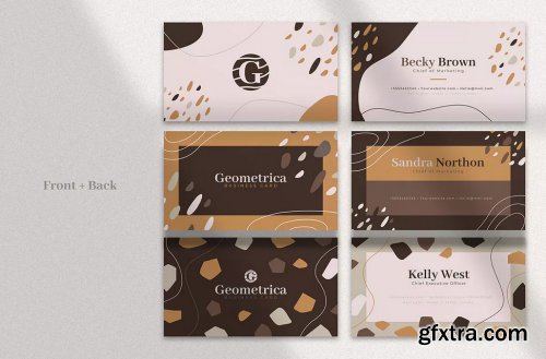 6 Abstract Business Card Templates 